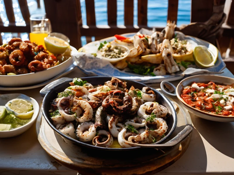Кипрское мезе — стол с 20 блюдами: халлуми, осьминог, соусы и traditional Cyprus dinner