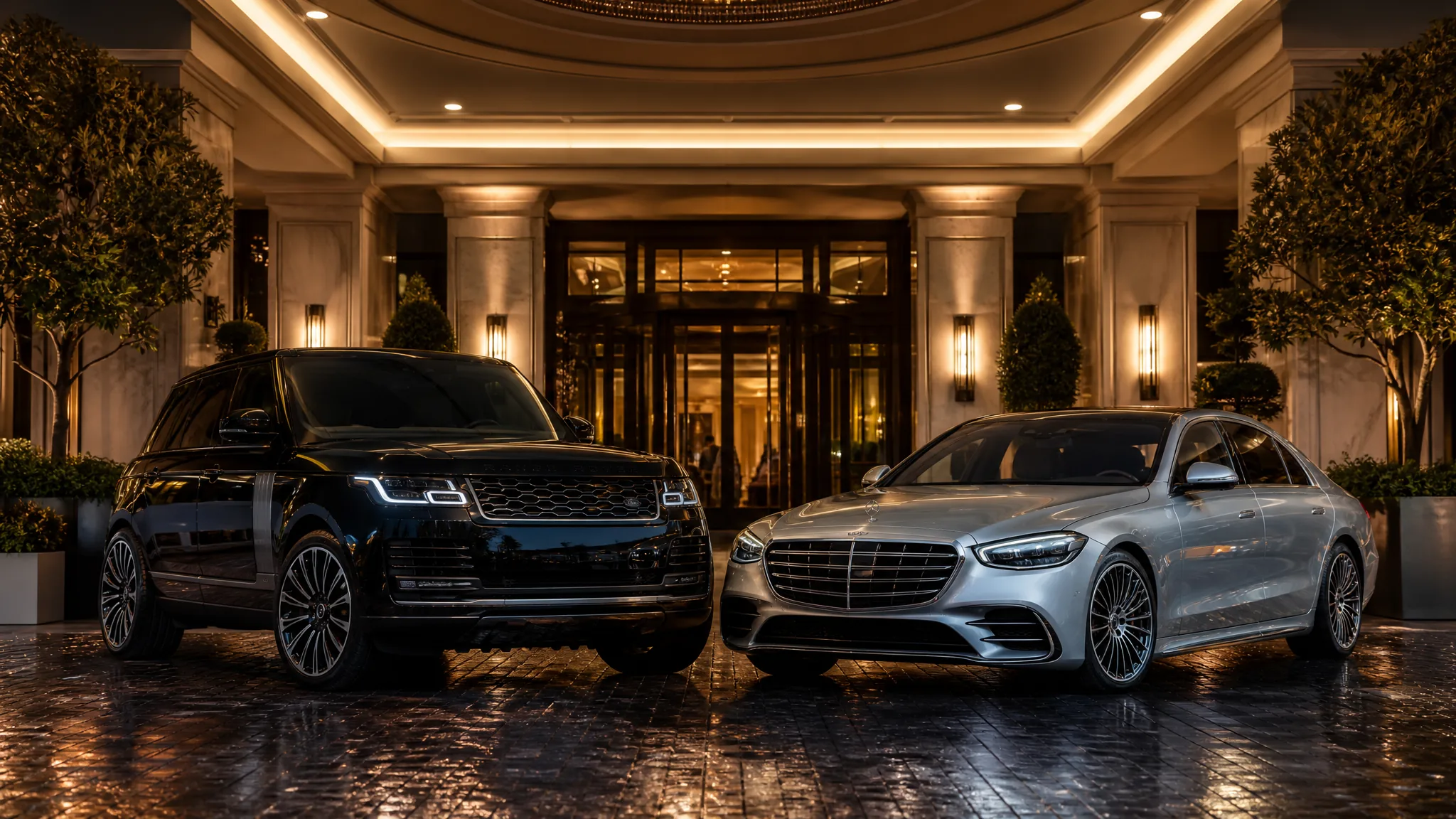 Премиальная аренда авто — Range Rover и Mercedes у пятизвёздочного отеля