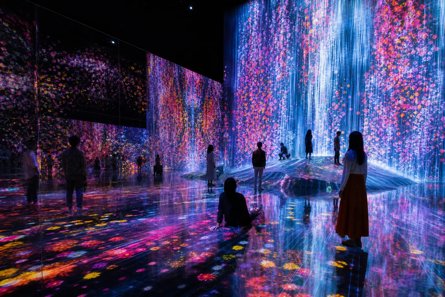 TeamLab Borderless — цифровое арт-пространство будущего в Токио