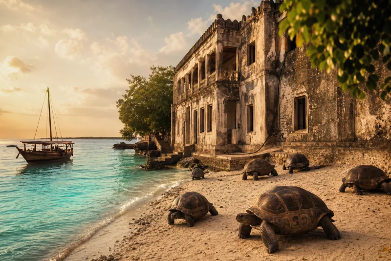 Prison Island на закате — гигантские черепахи и снорклинг у Занзибара